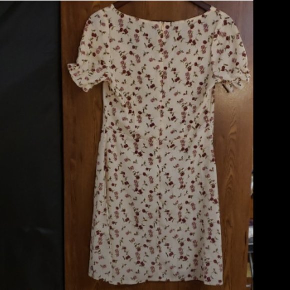 SHEIN Ditsy Rose Floral Print Ruffled Mini Dress - Picture 3 of 4